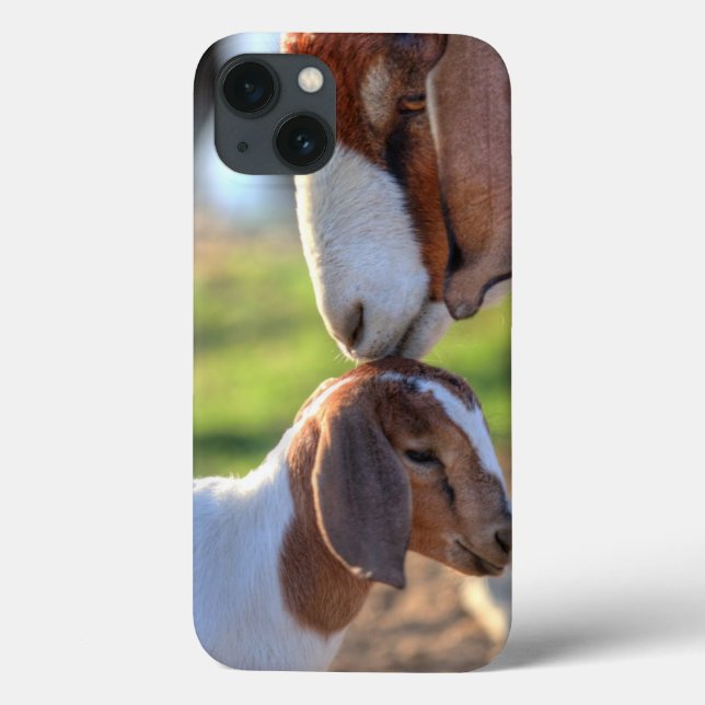 Mutter-Ziege u. Baby Case-Mate iPhone Hülle (Rückseite)