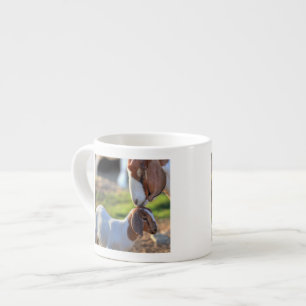 Mutter-Ziege u. Baby Espressotasse