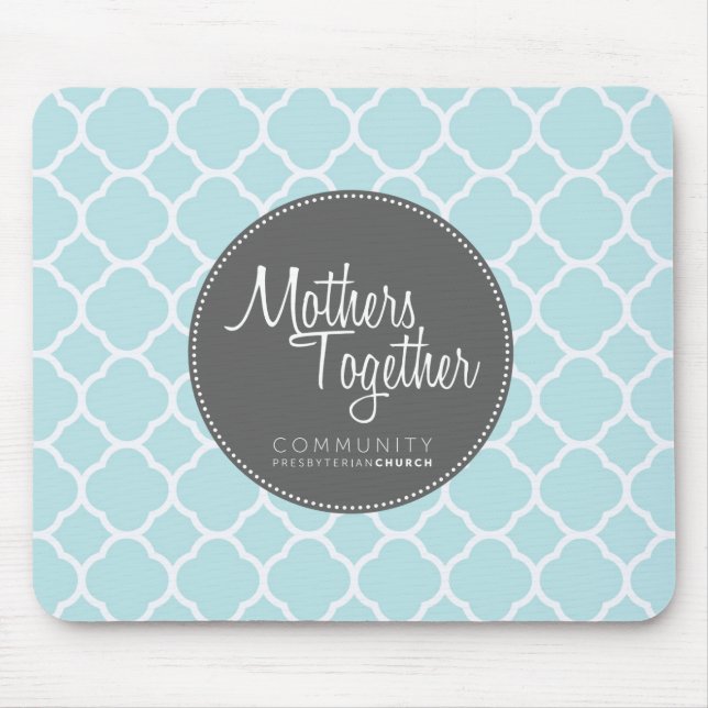 Mutter-zusammen graue Logo-Mausunterlage Mousepad (Vorne)