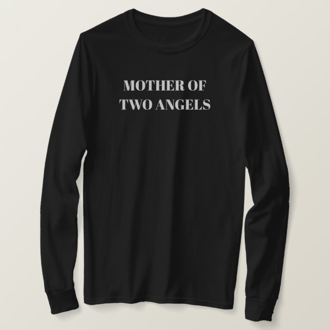 Mutter zweier Engel T-Shirt (Design vorne)