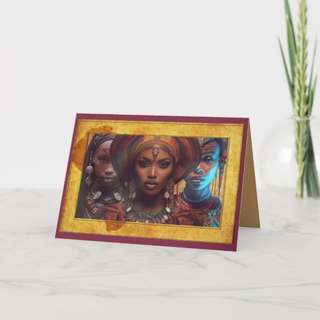 Mütterafrika feiern dankeskarte (Vorderseite)