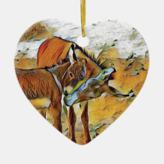 MutterBurro u. Sohn-Verzierung Keramik Ornament