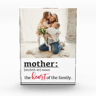 Mutterdefiniertes Herz des Familientyps Fotoblock