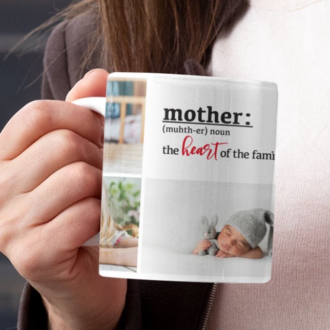 Mutterdefiniertes Herzstück der Familie 5 Foto Kaffeetasse (Von Creator hochgeladen)