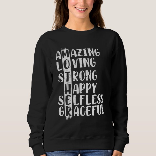 Mutterdefinition Phantastisch Liebend starke glück Sweatshirt (Vorderseite)