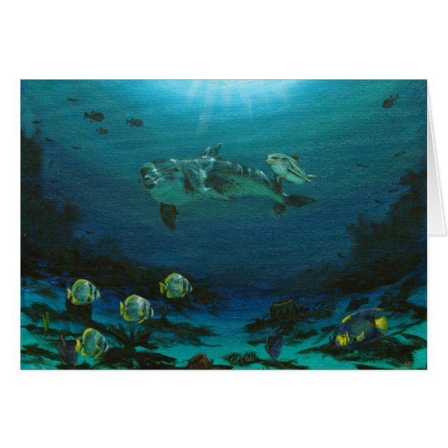 Mutterdelphin und -kalb (Vorderseite (Horizontal))