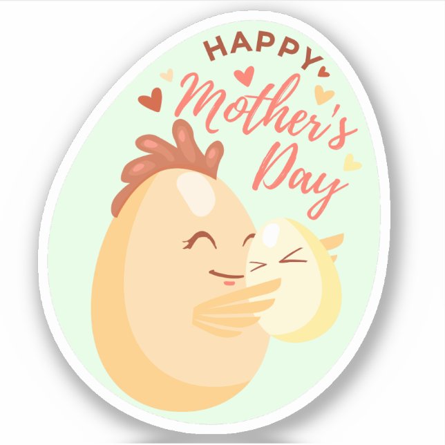 Muttereier und Kind Aufkleber (Vorderseite)