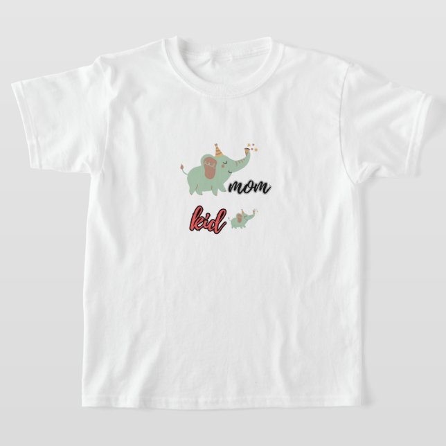 Mutterelefant und ihr Baby T-Shirt (Ablage )