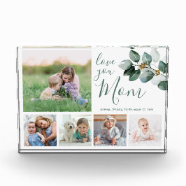 Mutterfamilie Foto Collage Wasserfarbe Eukalyptus