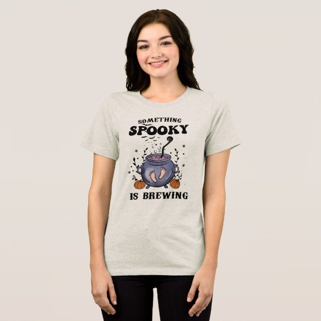 Mutterfrauen Halloween Tri-Blend Shirt (Vorderseite voll)