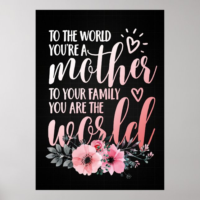 Muttergeschenk für meine Mutter Poster (Vorne)