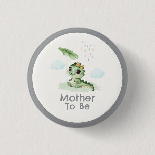 Mutterglück Regentropfen Kleiner Drache Baby Showe Button