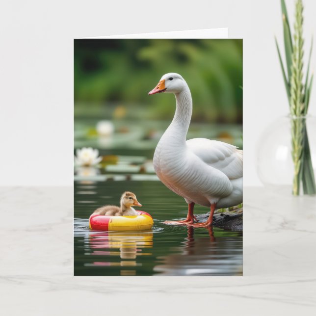 Muttergoose mit Gogling Karte (Vorderseite)