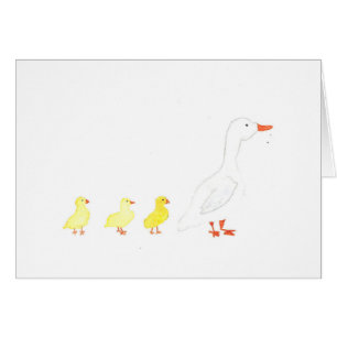 Muttergoose Wasserfarbe Print Grußkarte