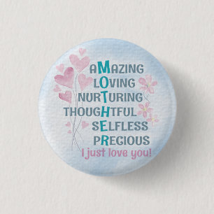Mutterherz Button
