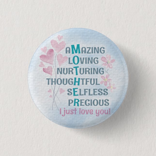 Mutterherz Button (Vorderseite)