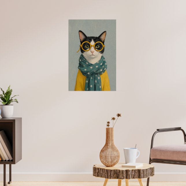 Mutterkatze schaut poster (Wohnzimmer 3)