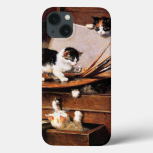 Mutterkatze und Kätzchen am Tisch Case-Mate iPhone Hülle