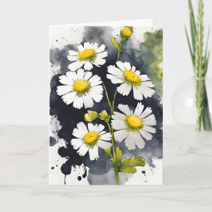 Mutterkraut - Aquarellblumen Karte