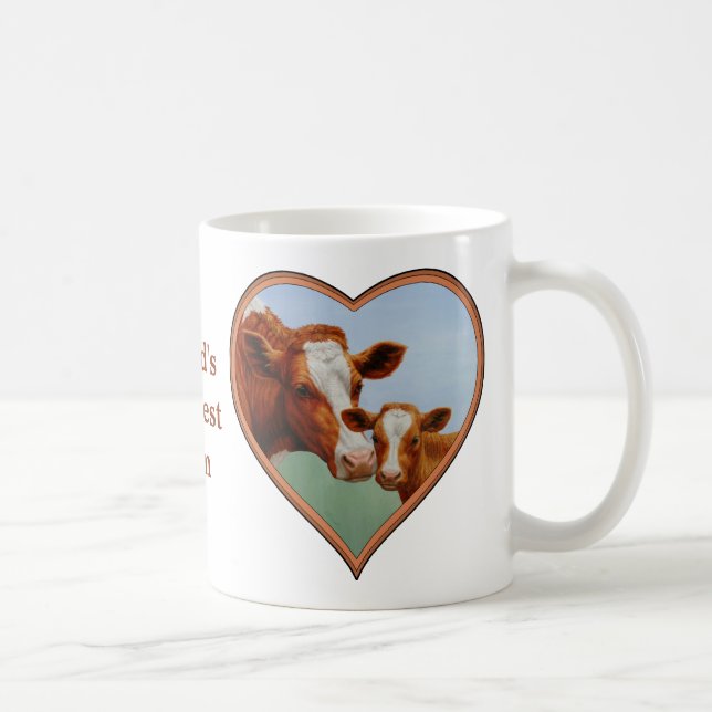 Mutterkühe und Niedliches Kalb Tasse (Rechts)