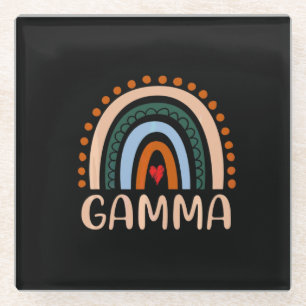 Mutterkunde   Gamma Rainbow Grandma Niedliche Gebu Glasuntersetzer