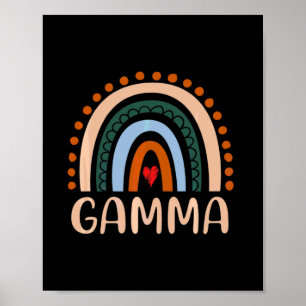 Mutterkunde   Gamma Rainbow Grandma Niedliche Gebu Poster