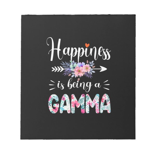 Mutterkunde | Glück ist ein Geburtstag von Gamma Notizblock (Vorderseite)