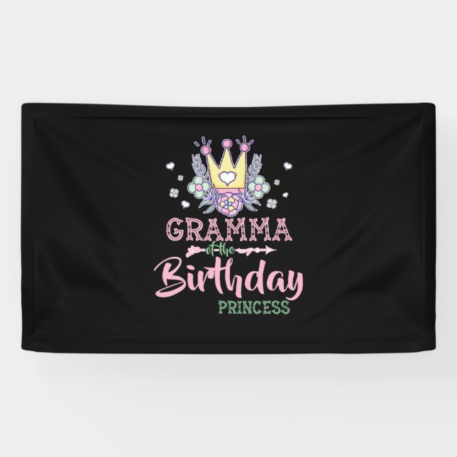 Mutterkunde | Gramma der Geburtstagsprinzessin Wei Banner (Horizontal)