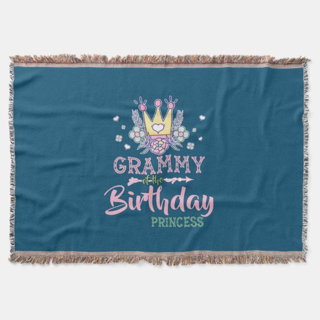 Mutterkunde | Grammy of the Birthday Princess Xmas Decke (Vorderseite)