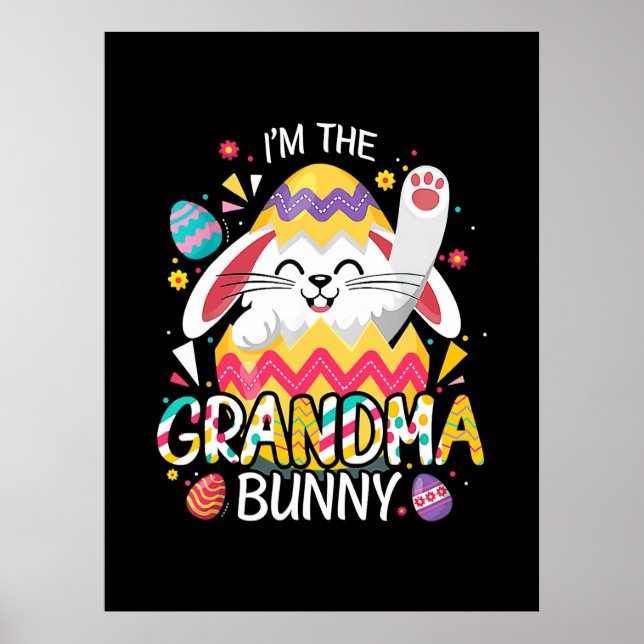 Mutterkunde | Ich bin der Großmutter Bunny Geburts Poster (Vorne)