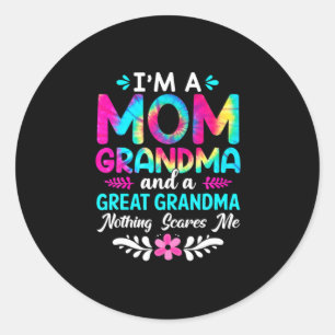 Mutterkunde Ich bin Mama Großes Oma Geburtstag Runder Aufkleber