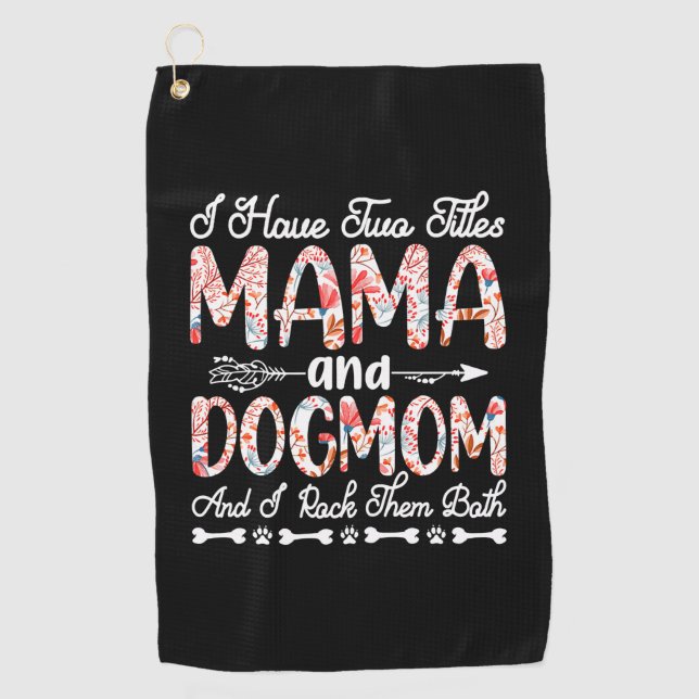 Mutterkunde | Mama und Hund Mama Geburtstag Golfhandtuch (Vorderseite)