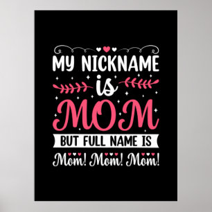 Mutterkunde Mein Name ist Mama Geburtstag Poster