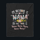 Mutterkunde | Mein Name ist Nana Birthday Fleecedecke<br><div class="desc">Mutterkunde | Mein Name ist Nana Birthday</div>