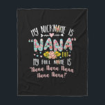 Mutterkunde | Mein Name ist Nana Birthday Fleecedecke<br><div class="desc">Mutterkunde | Mein Name ist Nana Birthday</div>