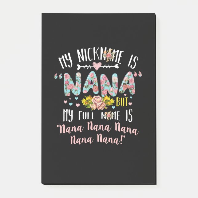Mutterkunde | Mein Name ist Nana Birthday Post-it Klebezettel (Vorderseite)