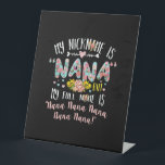 Mutterkunde | Mein Name ist Nana Birthday Sockelschild<br><div class="desc">Mutterkunde | Mein Name ist Nana Birthday</div>
