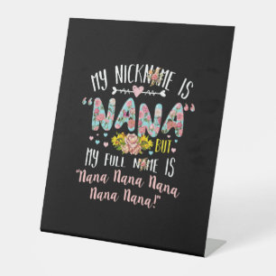 Mutterkunde   Mein Name ist Nana Birthday Sockelschild