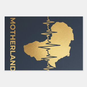 Mutterland zertifiziert geschenkpapier set