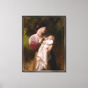 Mütterliche Bewunderung von William Adolphe Bougue Leinwanddruck