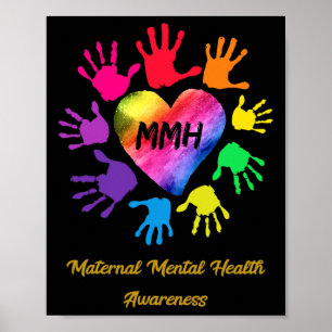 Mütterliche Mental Health Awareness Hands Geschenk Poster