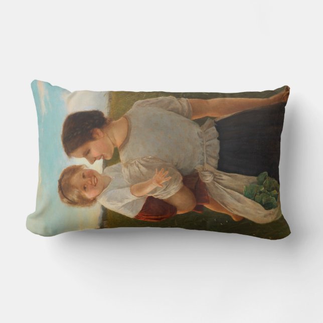 Mutterliebe (Mutter und Tochter lieben) Lendenkissen (Vorderseite)