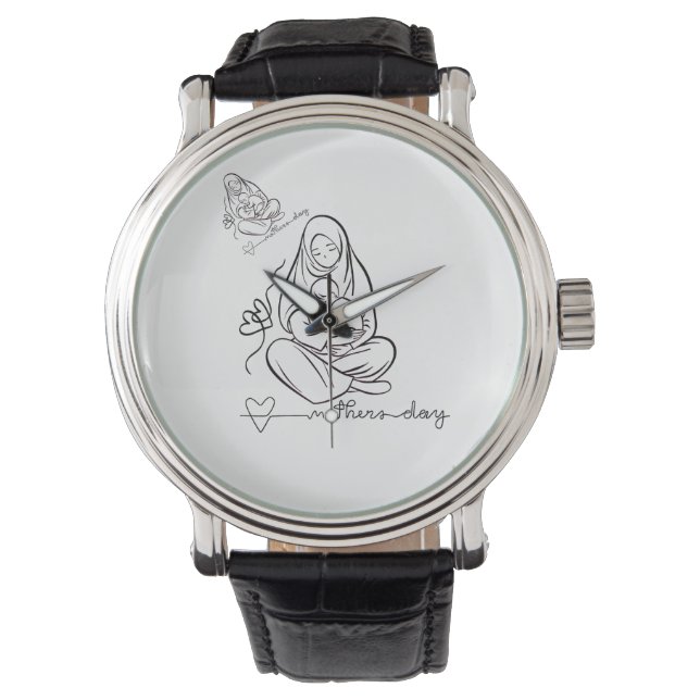 Mutterliebe Schönes Design Armbanduhr (Vorderseite)