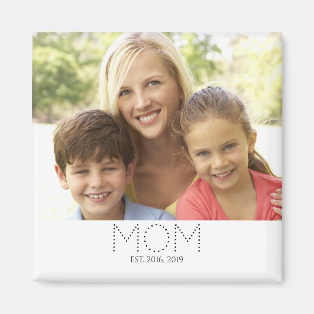 Muttermagnet mit Foto und Geschenk Magnet (Vorne)