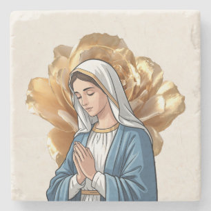 Muttermaria Katholisches Christliches Geschenk für Steinuntersetzer