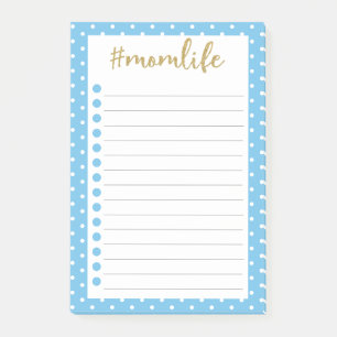 Muttermoment Himmelblau Punkte To-Do-Liste Süß Gol Post-it Klebezettel