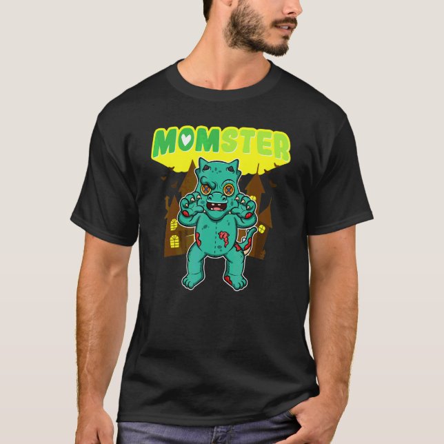 Muttermonster Schreckliche Halloween-Mutter Grusel T-Shirt (Vorderseite)
