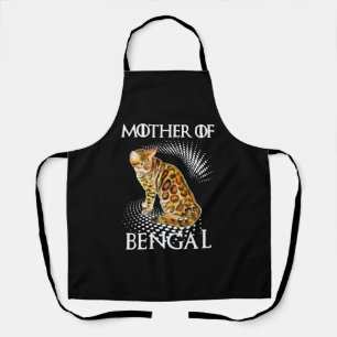 Muttermuster Bengal Katze Shirt Schürze