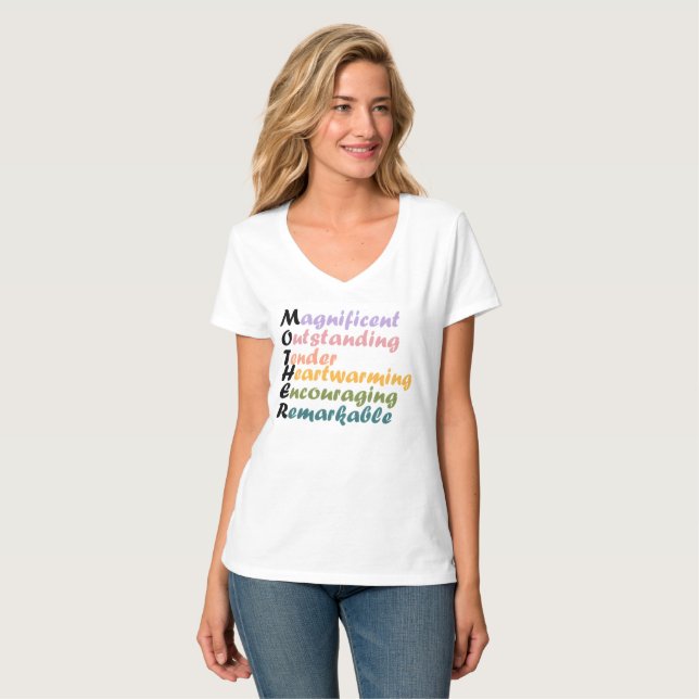 Muttermutter-Akrostichon-Zitat – Schönes Geschenk  T-Shirt (Vorderseite Vollansicht)