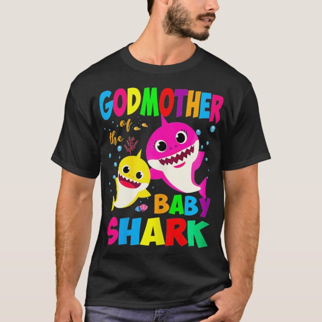 Muttermutter des Babyhais Geburtstag Godmutter Sha T-Shirt (Vorderseite)